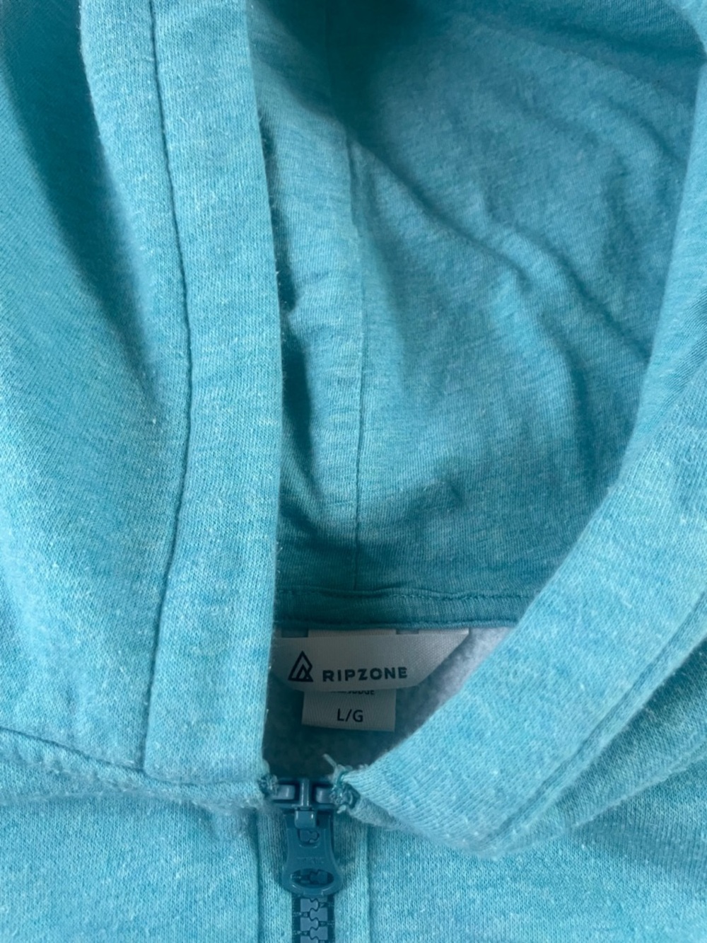 Ripzone womens hoodie size lg ladies Ripzone hoodie in a light blue full zip - Picture 4 of 6